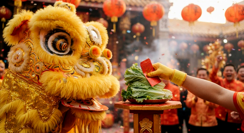 Màu sắc trong văn hóa dân gian. Lân vàng chúc phúc