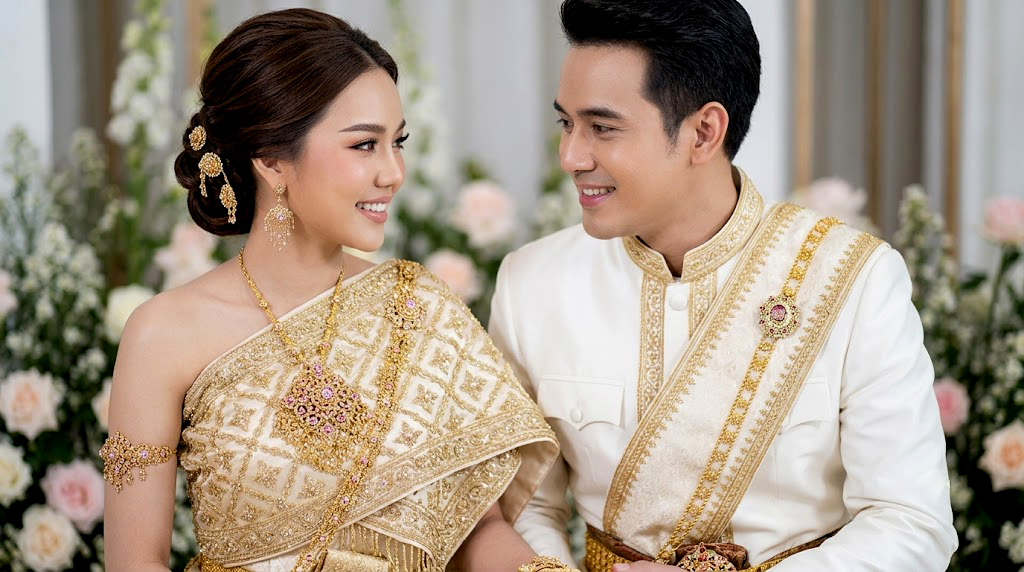 Rực rỡ sắc màu áo cưới châu Á- Áo cưới Thái Lan
